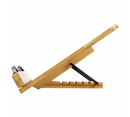 Подставка для книг и планшетов большая бамбуковая BRAUBERG, 34х24 см, регулируемый наклон, 237896