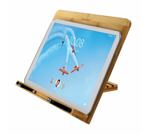 Подставка для книг и планшетов большая бамбуковая BRAUBERG, 34х24 см, регулируемый наклон, 237896