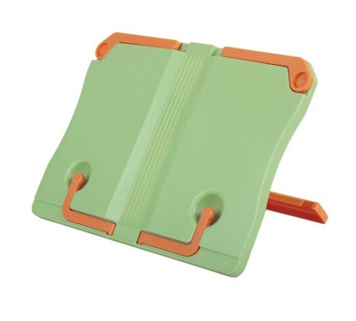 Подставка для книг и учебников ЮНЛАНДИЯ, регулируемый наклон, ABS-пластик, светло-зеленая, 237898