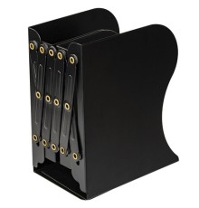 Подставка-держатель для книг и учебников BRAUBERG, раздвижная, металлическая, черная, 237904