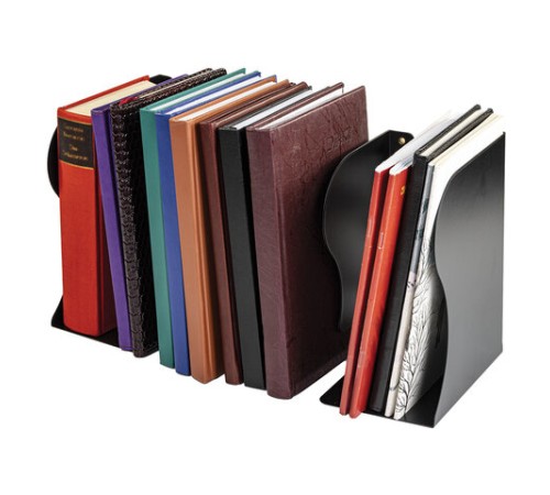 Подставка-держатель для книг и учебников BRAUBERG, раздвижная, металлическая, черная, 237904