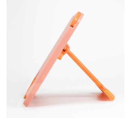 Подставка для книг и учебников ЮНЛАНДИЯ, регулируемый наклон, ABS-пластик, розовая, 237906