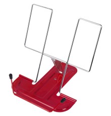 Подставка для книг и учебников BRAUBERG LINE, металлическая, красная, европодвес, 237965