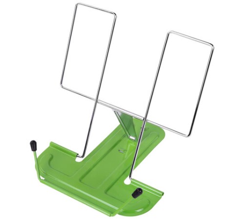 Подставка для книг и учебников BRAUBERG LINE, металлическая, зеленая, европодвес, 237967