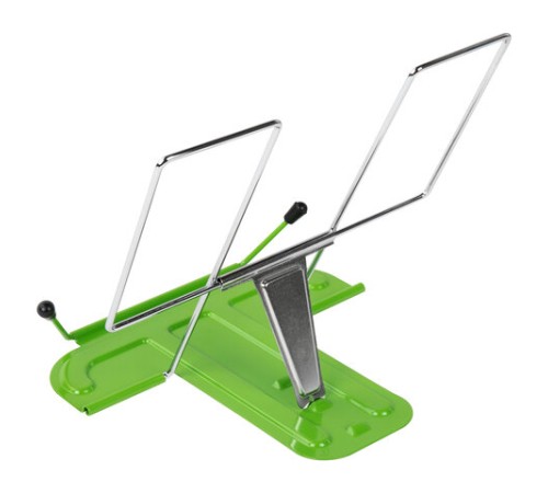 Подставка для книг и учебников BRAUBERG LINE, металлическая, зеленая, европодвес, 237967