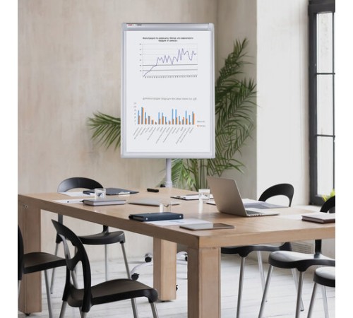 Доска-флипчарт магнитно-маркерная 70x100 см, передвижная, на пятилучии, STAFF, 238003