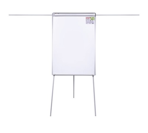 Доска-флипчарт с дополнительными держателями для бумаги, магнитно-маркерная, 70х100 см, тренога, STAFF, 238004