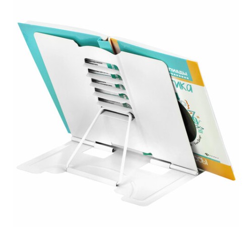 Подставка для книг и учебников BRAUBERG, White, регулируемый угол наклона, металл, 238056