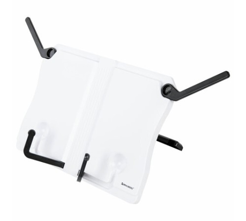 Подставка для книг и учебников BRAUBERG White, регулируемый наклон, ABS-пластик, 238063