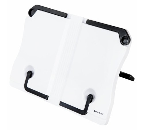 Подставка для книг и учебников BRAUBERG White, регулируемый наклон, ABS-пластик, 238063