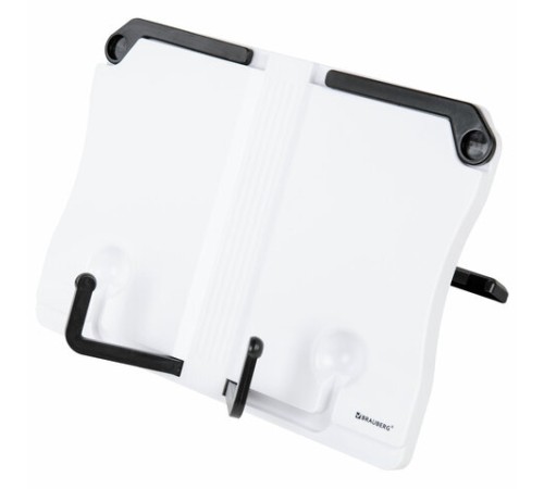 Подставка для книг и учебников BRAUBERG White, регулируемый наклон, ABS-пластик, 238063