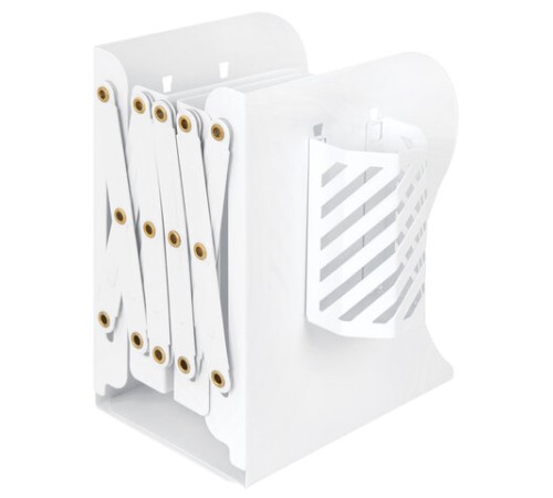 Подставка-держатель для книг и учебников BRAUBERG, с органайзером, раздвижная, металлическая, 238066