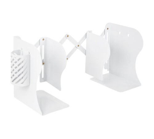 Подставка-держатель для книг и учебников BRAUBERG, с органайзером, раздвижная, металлическая, 238066