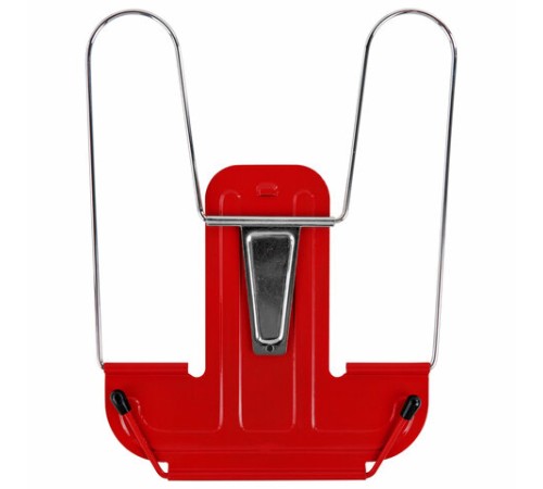 Подставка для книг и учебников BRAUBERG LINE+, металлическая, красная, европодвес, 238070