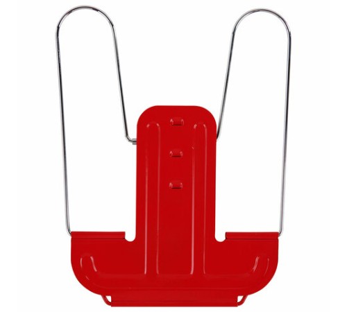 Подставка для книг и учебников BRAUBERG LINE+, металлическая, красная, европодвес, 238070