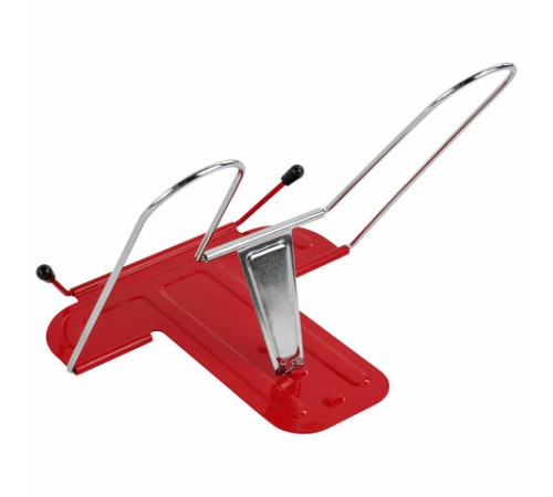 Подставка для книг и учебников BRAUBERG LINE+, металлическая, красная, европодвес, 238070