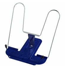 Подставка для книг и учебников BRAUBERG LINE+, металлическая, синяя, европодвес, 238071