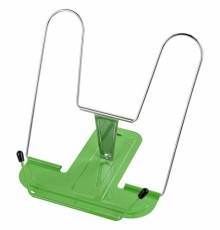 Подставка для книг и учебников BRAUBERG LINE+, металлическая, зеленая, европодвес, 238072
