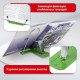Подставка для книг и учебников BRAUBERG LINE+, металлическая, зеленая, европодвес, 238072