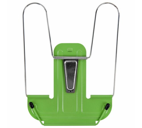 Подставка для книг и учебников BRAUBERG LINE+, металлическая, зеленая, европодвес, 238072
