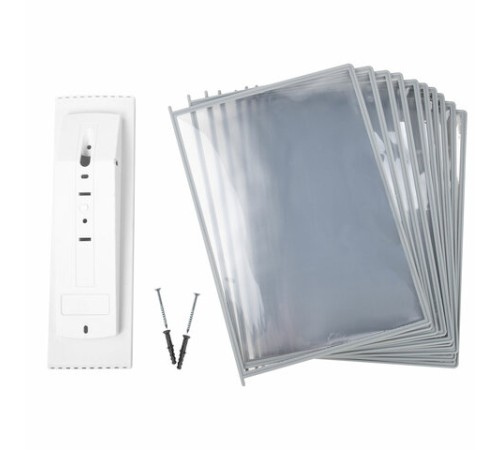 Демосистема настенная на 10 панелей, с 10 серыми панелями А4, STAFF 