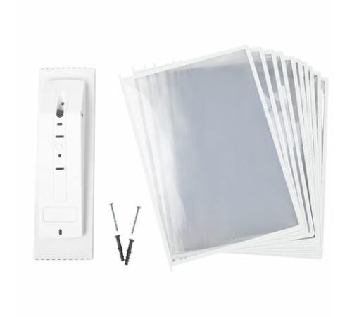 Демосистема настенная на 10 панелей, с 10 белыми панелями А4, STAFF 