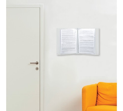 Демосистема настенная на 10 панелей, с 10 белыми панелями А4, STAFF 