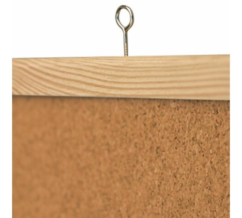 Доска пробковая для объявлений 100х150 см, деревянная рамка, ГАРАНТИЯ 10 ЛЕТ, РОССИЯ, BRAUBERG, 238180