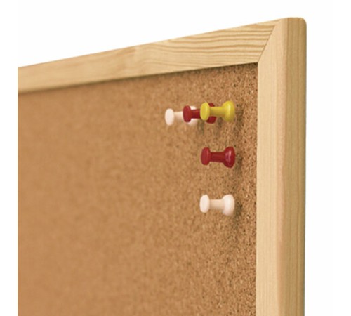 Доска пробковая для объявлений 100х150 см, деревянная рамка, ГАРАНТИЯ 10 ЛЕТ, РОССИЯ, BRAUBERG, 238180