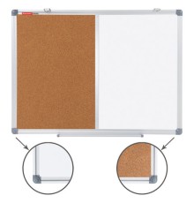Доска комбинированная: магнитно-маркерная, пробковая для объявлений 45х60 см, BRAUBERG Extra, 238182