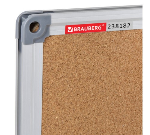 Доска комбинированная: магнитно-маркерная, пробковая для объявлений 45х60 см, BRAUBERG Extra, 238182