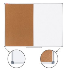 Доска комбинированная: магнитно-маркерная, пробковая для объявлений 90х120 см, BRAUBERG Extra, 238184