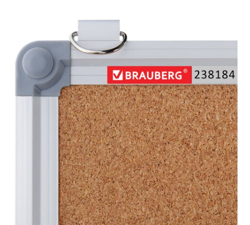 Доска комбинированная: магнитно-маркерная, пробковая для объявлений 90х120 см, BRAUBERG Extra, 238184