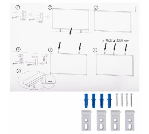 Доска пробковая 70х50 см, ПВХ-рамка, ГАРАНТИЯ 10 ЛЕТ, РОССИЯ, BRAUBERG, 238188