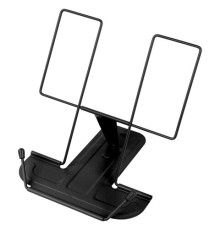 Подставка для книг и учебников BRAUBERG LINE, металлическая, черная, европодвес, 238213