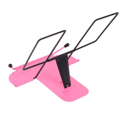 Подставка для книг и учебников BRAUBERG LINE, металлическая, розовая, европодвес, 238215