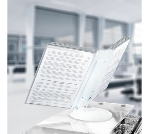 Демосистема настольная/настенная на 10 панелей, с 10 серыми панелями А4, STAFF 