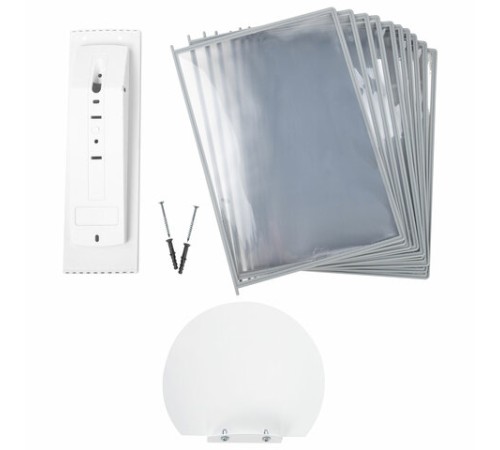 Демосистема настольная/настенная на 10 панелей, с 10 серыми панелями А4, STAFF 