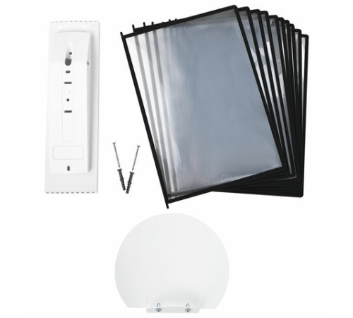 Демосистема настольная/настенная на 10 панелей, с 10 черными панелями А4, STAFF 