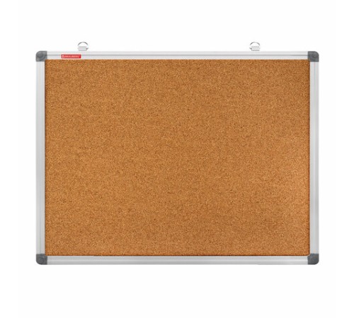 Доска пробковая для объявлений 45х60 см, алюминиевая рамка, BRAUBERG Extra, 238307
