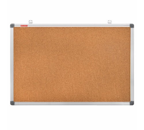 Доска пробковая для объявлений 60х90 см, алюминиевая рамка, BRAUBERG Extra, 238308