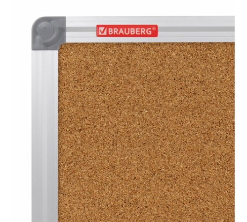 Доска пробковая для объявлений 60х90 см, алюминиевая рамка, BRAUBERG Extra, 238308