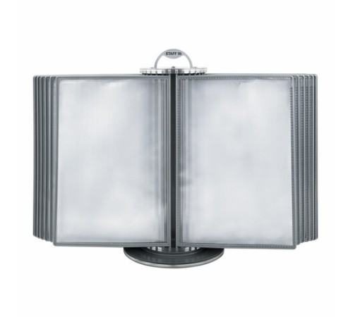 Демосистема настольная на 30 панелей, с 30 серыми панелями А4, вращающаяся, STAFF, 238332