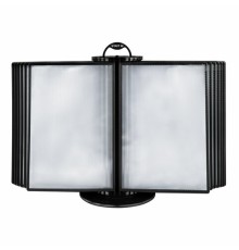 Демосистема настольная на 30 панелей, с 30 черными панелями А4, вращающаяся, STAFF, 238333