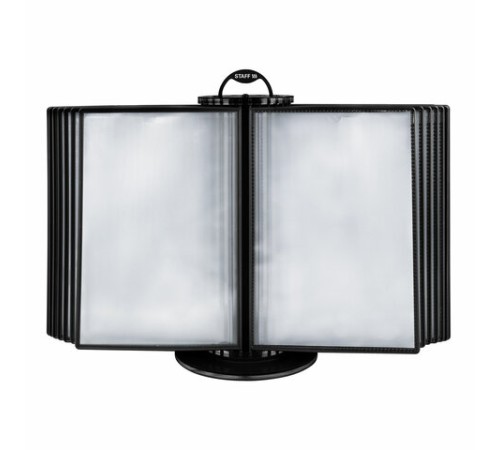 Демосистема настольная на 30 панелей, с 30 черными панелями А4, вращающаяся, STAFF, 238333