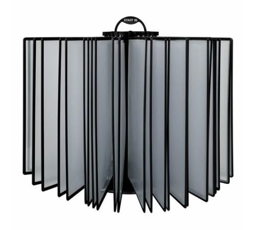 Демосистема настольная на 30 панелей, с 30 черными панелями А4, вращающаяся, STAFF, 238333