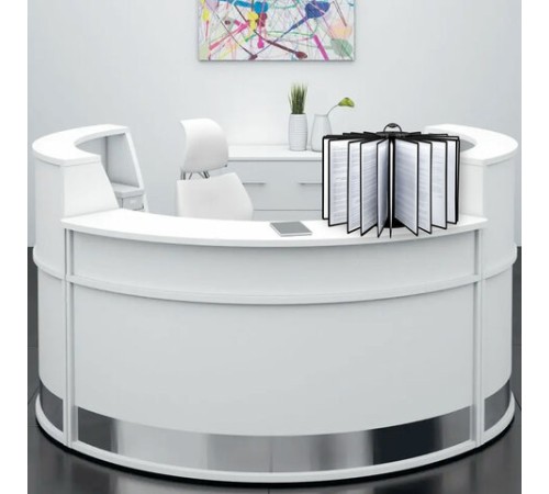 Демосистема настольная на 30 панелей, с 30 черными панелями А4, вращающаяся, STAFF, 238333