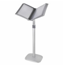 Демосистема напольная на 10 панелей, серые панели А4, регулируемая высота, STAFF, 238334