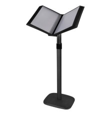 Демосистема напольная на 10 панелей, черные панели А4, регулируемая высота, STAFF, 238335