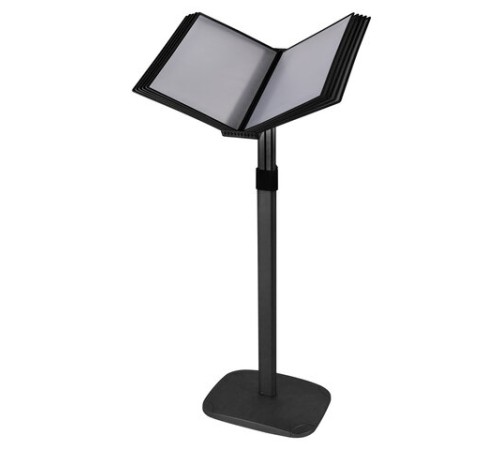 Демосистема напольная на 10 панелей, черные панели А4, регулируемая высота, STAFF, 238335